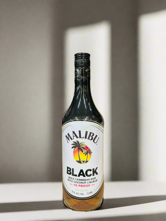 Malibu Black 70 Proof Bold Rum with Coconut Liqueur